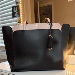 Kate Spade Black Tote with Pink Accents